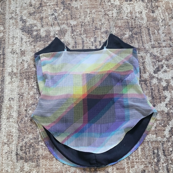 Rachel Roy xs Multicolor Chain Strap Tank Top Flowy Summer Party - Picture 5 of 5